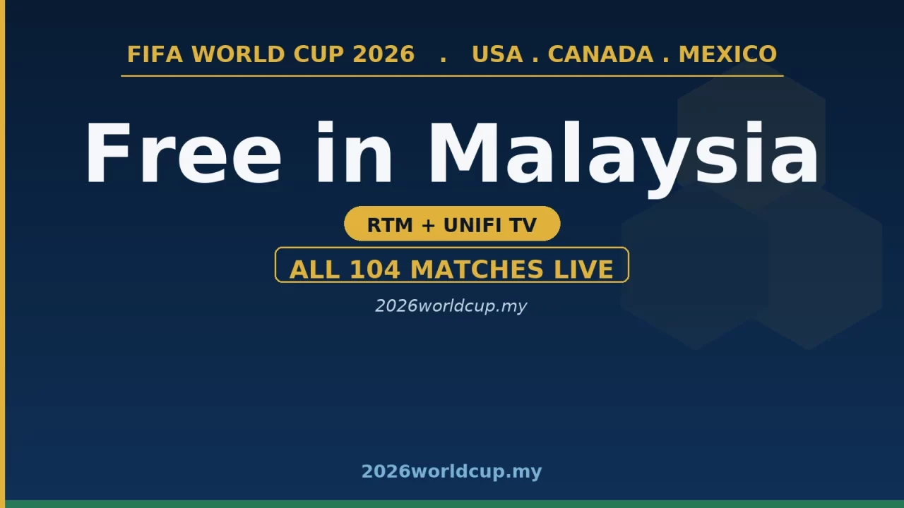Watch the 2026 World Cup Free in Malaysia: RTM + Unifi TV, All 104 Matches Live (Malaysia Time)